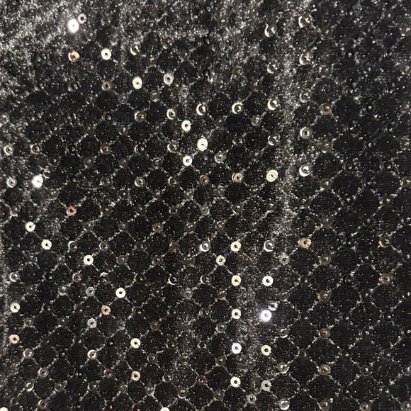 City Triangles Black Sequin Bodycon Mini Dress Thin Straps - Picture 8 of 14